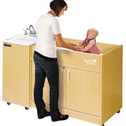 Ozark River® Portable Hygienic Changing Table with White ABS Top and Basin