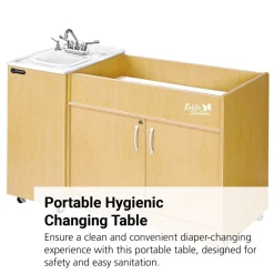 Ozark River® Portable Hygienic Changing Table with White ABS Top and Basin