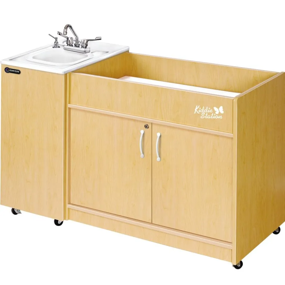 Ozark River® Portable Hygienic Changing Table with White ABS Top and Basin