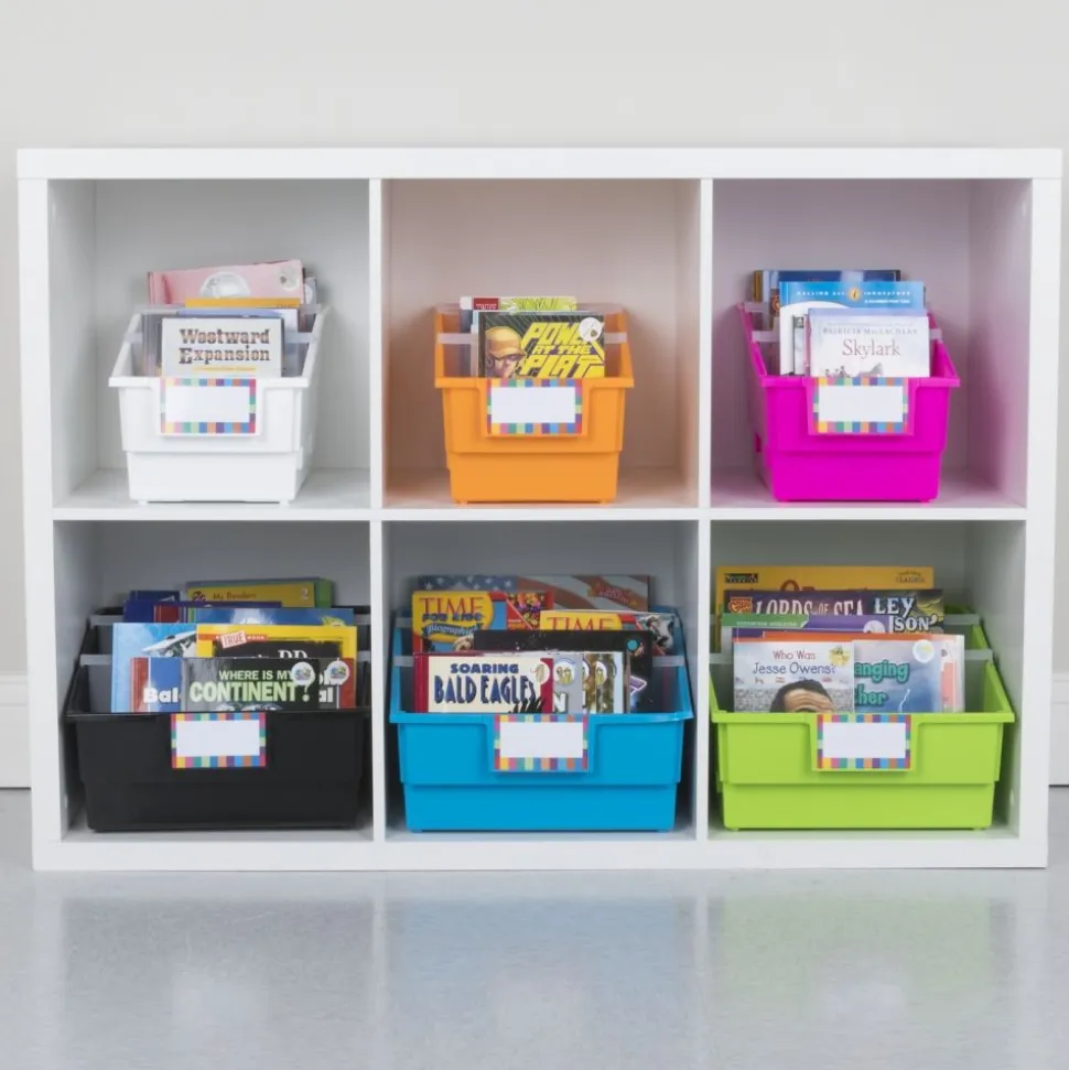 4-Pack Single-Color Picture Book Classroom Library Bins™ With Dividers