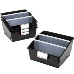 4-Pack Single-Color Picture Book Classroom Library Bins™ With Dividers
