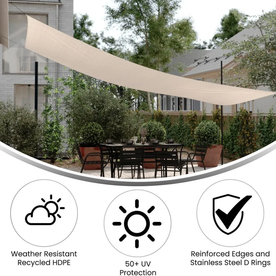 Palmetto Rectangle Sun Sail Canopy 20'