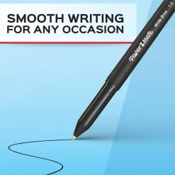 Paper Mate® Paper Mate Ballpoint Pens, Write Bros. Black Ink Pens, Medium Point (1.0mm), 12 Count