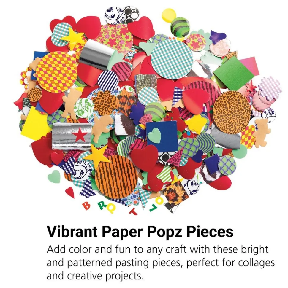 Paper Popz™ Colors & Patterns Pasting Pieces, 1500 pcs.