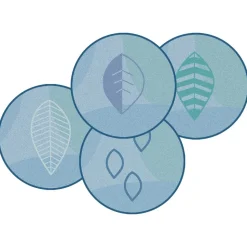 Peaceful Spaces Leaf Seating Rounds - Set of 12 - 16" Dia.