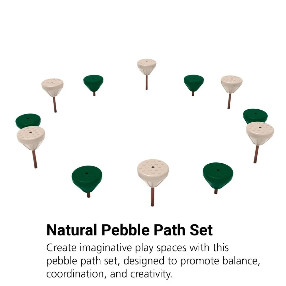 Pebble Path in Natural Colors - Playground Equipment Set of 12