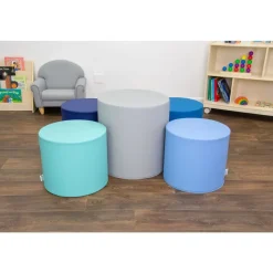 5 Piece Ottoman Set - Tranquility - Gray