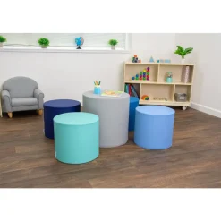 5 Piece Ottoman Set - Tranquility - Gray