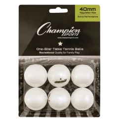 Ping Pong Balls Set of 6 White