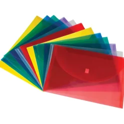 Plastic Envelopes With Hook-And-Loop Closures - 12 plastic envelopes