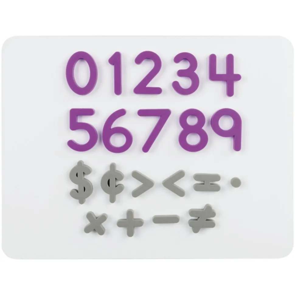 Plastic Magnetic Numbers And Math Symbols - 80 magnets