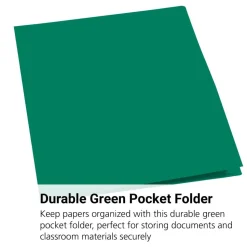 Plastic Pocket Folder, Green