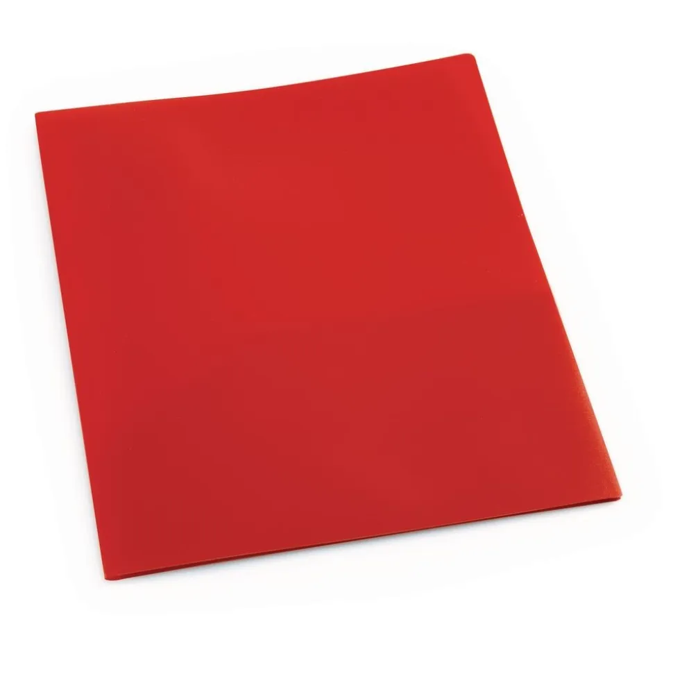Plastic Pocket Folder, Red