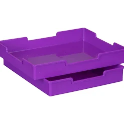 Plastic Trays - Set Of 12 - 6-Color Grouping