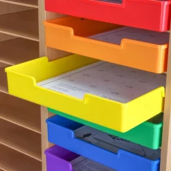 Plastic Trays - Set Of 12 - 6-Color Grouping