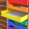 Plastic Trays - Set Of 6 - Grouping Colors