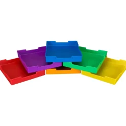 Plastic Trays - Set Of 6 - Grouping Colors