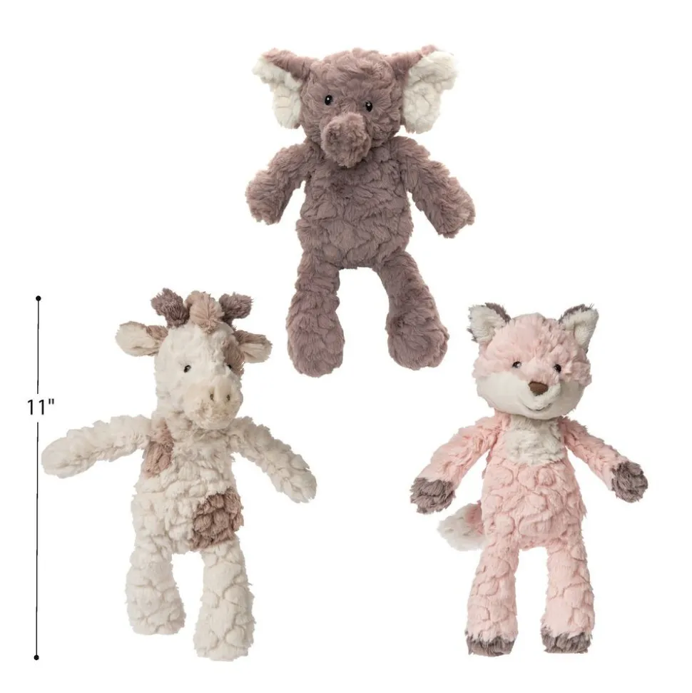 Plush Stuffed Wild Animals, Set of 3 - Elephant, Giraffe & Fox