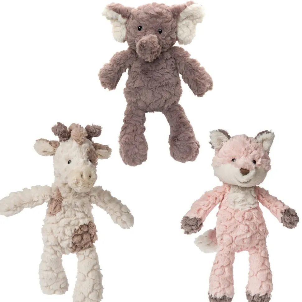 Plush Stuffed Wild Animals, Set of 3 - Elephant, Giraffe & Fox