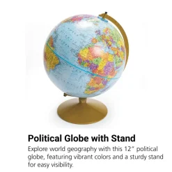 Political Globe on Stand - 12"Dia.