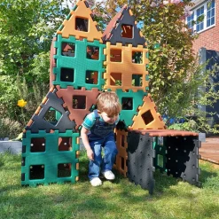 Polydron Extra-Large Natural Colors - 36 Pieces