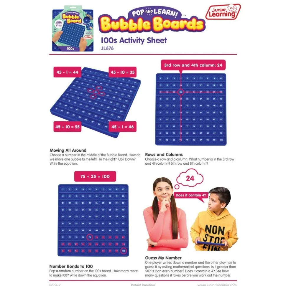 Pop & Learn Bubble Board 1-100