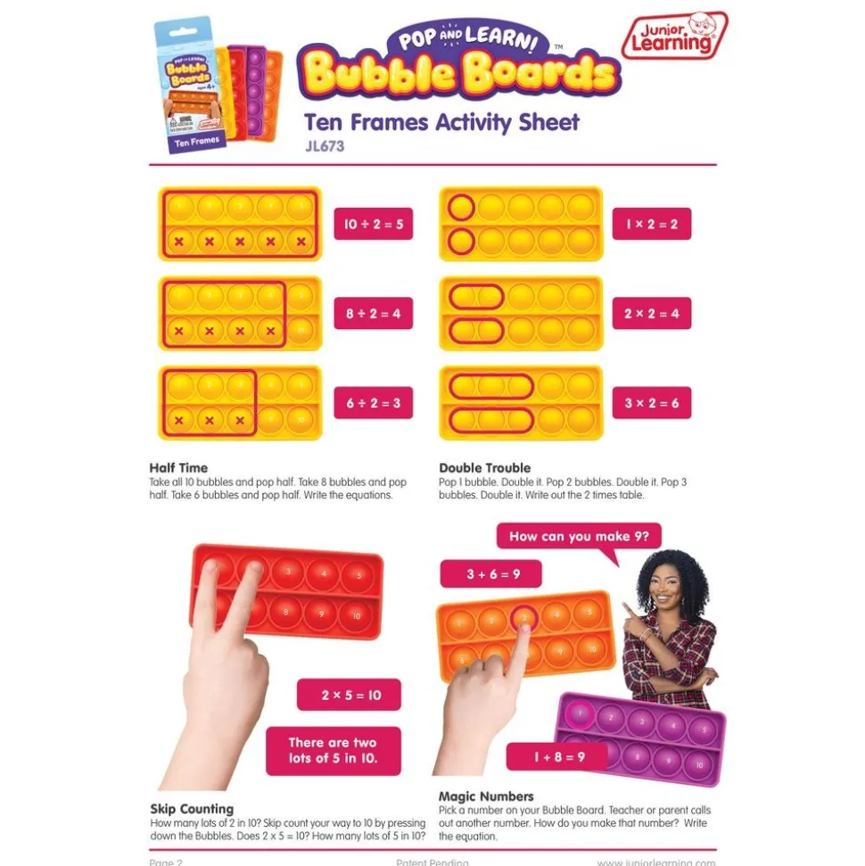 Pop & Learn Ten Frames - Set of 4