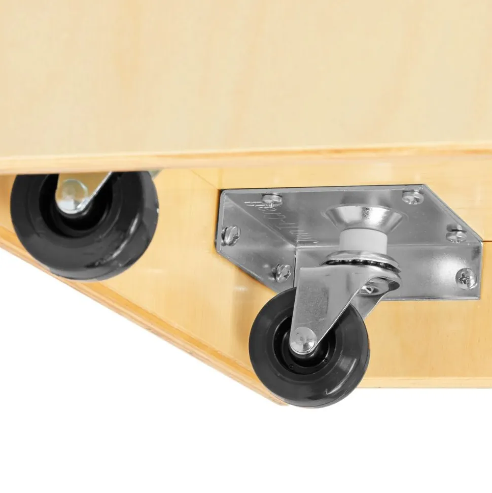 Preschool Mobile Divided Shelf Storage - Plywood Back, 29-1/2"H