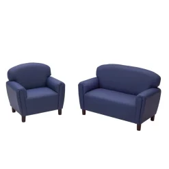 Preschool Sofa and Chair Set - Blue