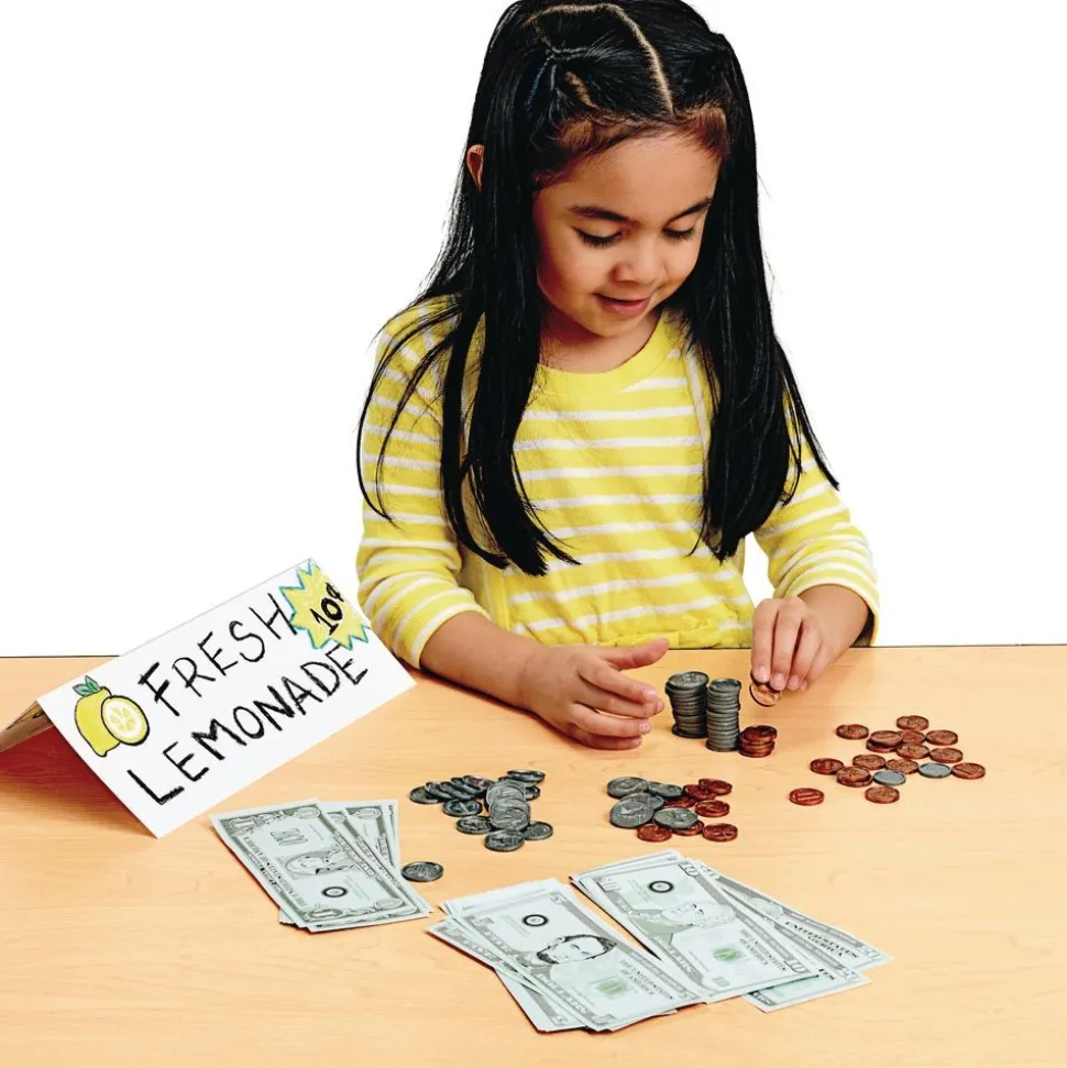 Pretend & Play money and coins - 150 Pcs.