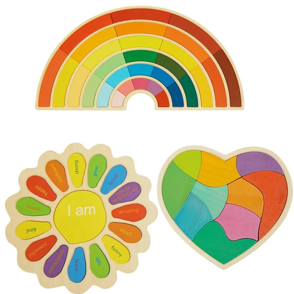 Rainbow Puzzle Set of 3