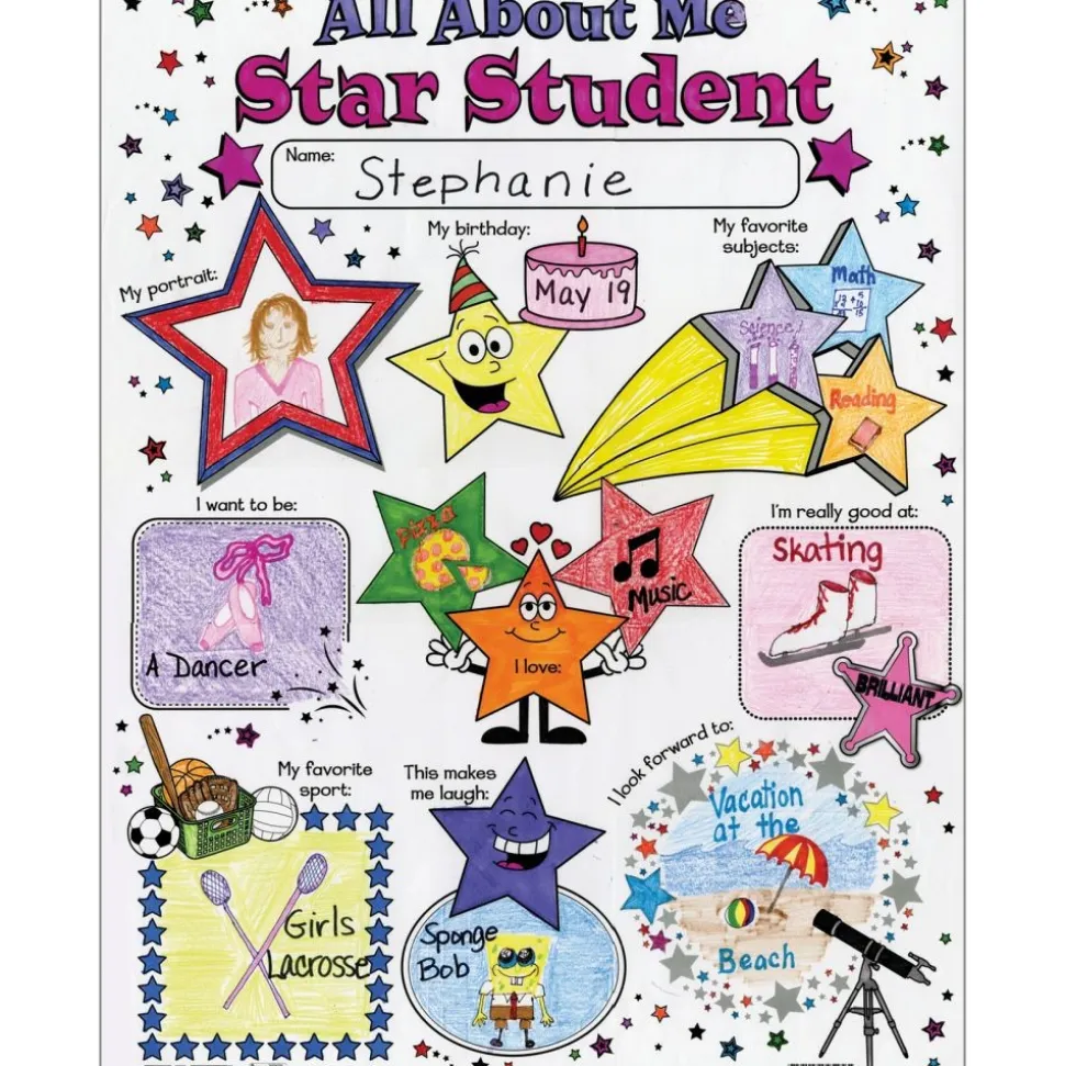 Ready-To-Decorate® All About Me Star Student Posters - 24 posters