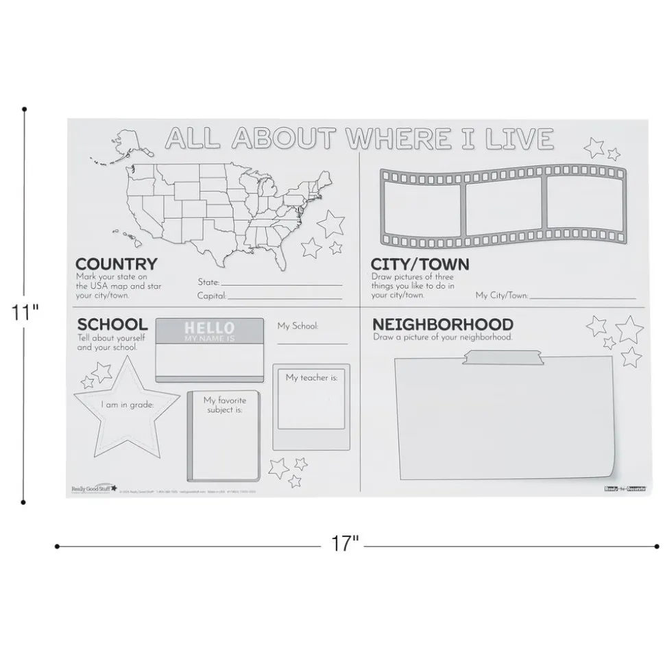Ready-to-Decorate® All About Where I Live - 24 Posters