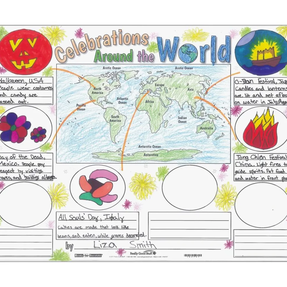 Ready-To-Decorate® Celebrations Around The World Posters - 24 posters