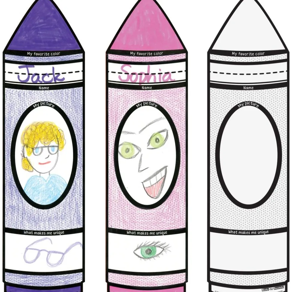 Ready-To-Decorate® Crayon Welcome Kit - 1 poster, 24 diecut crayons