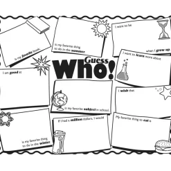 Ready-To-Decorate® Guess Who's Who! - 24 activity mats