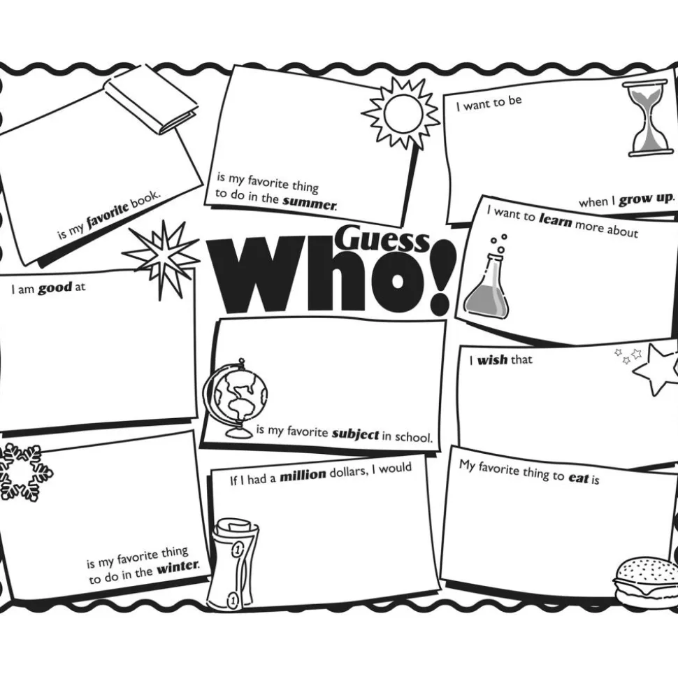 Ready-To-Decorate® Guess Who's Who! - 24 activity mats