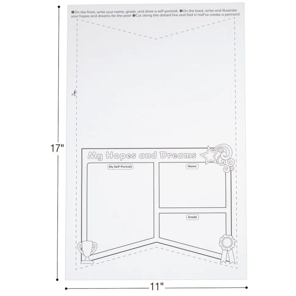 Ready to Decorate® Hopes and Dreams Pennant Posters - Set of 24