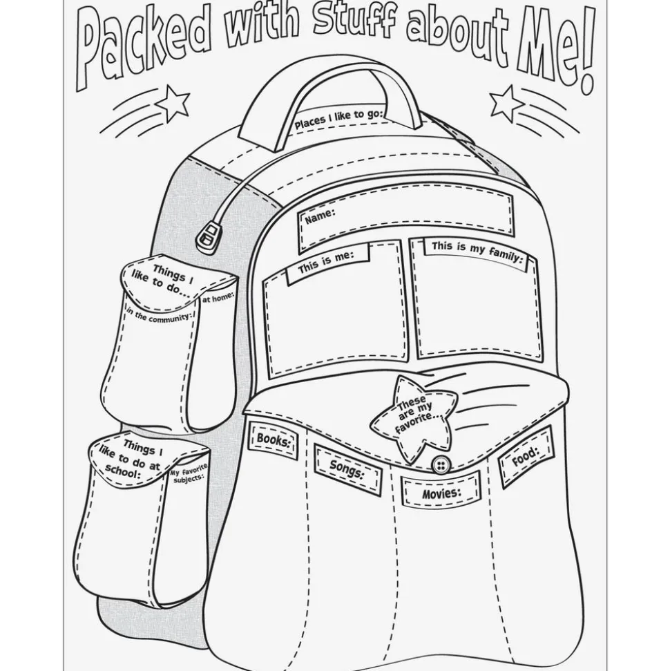 Ready-To-Decorate® Packed With Stuff About Me! Posters