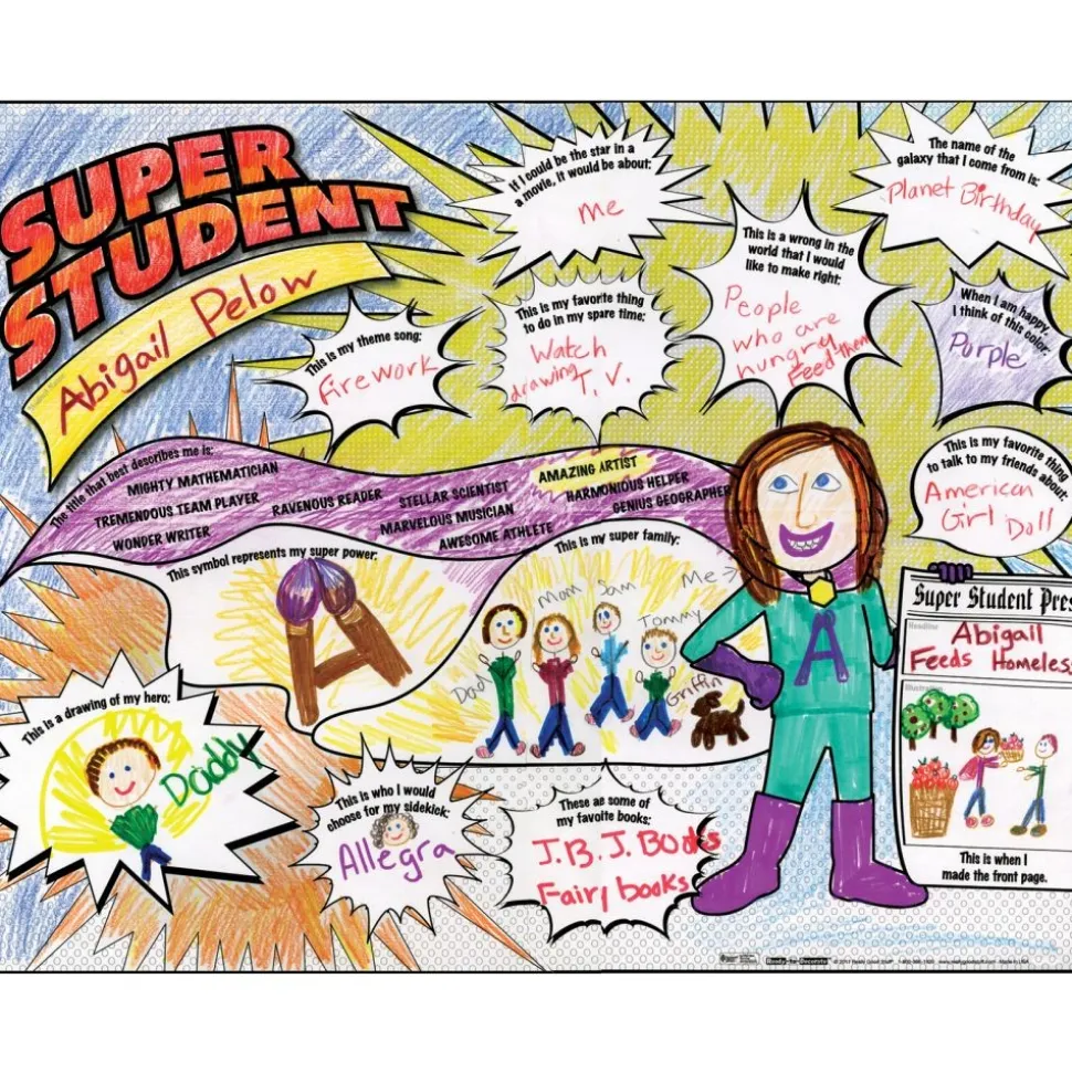 Ready-To-Decorate® Super Student About Me Posters - 24 posters