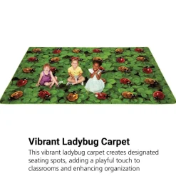 Real Ladybug Seating 6' x 9' Rectangle Pixel Perfect Carpet
