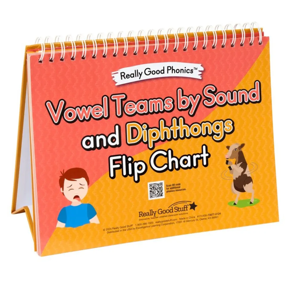 Really Good Phonics™ CVCE & R-Controlled Vowels Kit, Team Vowels Diphthongs Kit - Decodable Readers, Flip Chart & Word Segmenting and Blending Kit