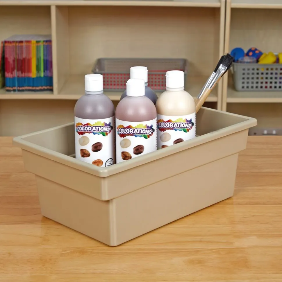 Really Good Stuff® All Purpose Bins - Tan, 6 Pack
