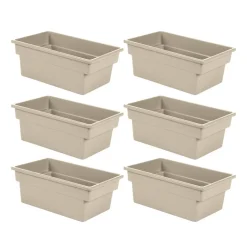 Really Good Stuff® All Purpose Bins - Tan, 6 Pack