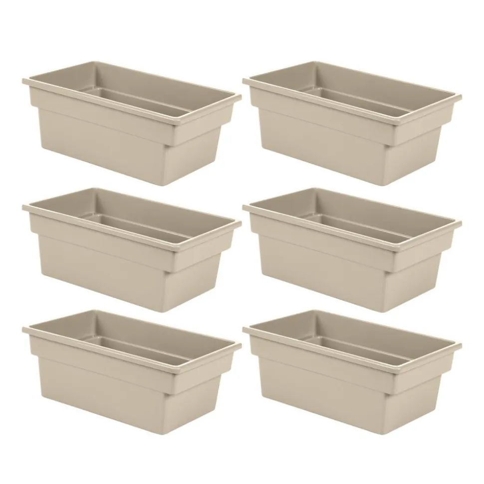 Really Good Stuff® All Purpose Bins - Tan, 6 Pack