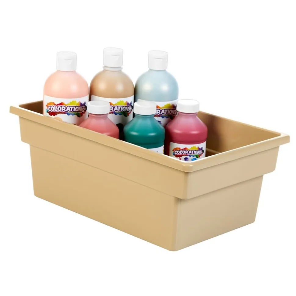 Really Good Stuff® All Purpose Bins - Tan, 6 Pack