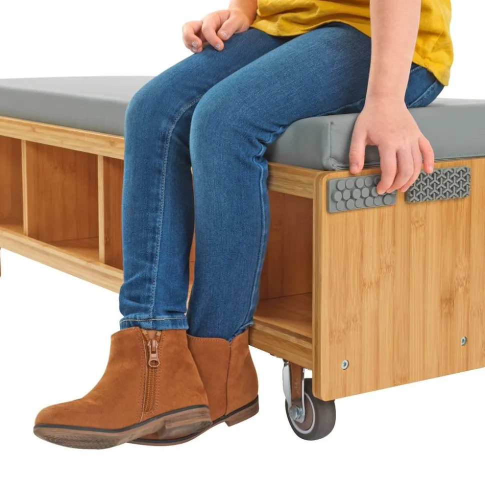 Really Good Stuff® Bench Seat with Storage, Cushion & Sensory Strips