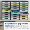 Really Good Stuff® Black 27-Slot Mail Center With Bold Vibes Trays