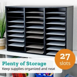 Really Good Stuff® Blue 27-Slot Mail Center With Blue Trays