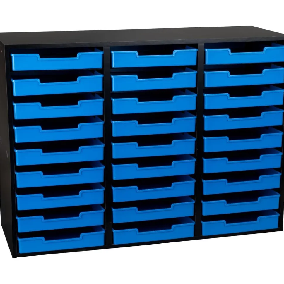 Really Good Stuff® Blue 27-Slot Mail Center With Blue Trays
